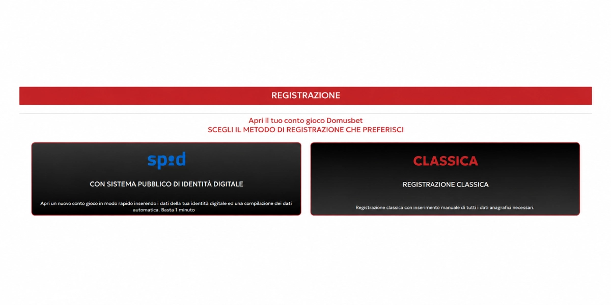 Betstation registrazione conto gioco con SPID e classica Italia
